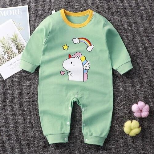 2021 Autumn Baby Girls Jumpsuit 0-2 Age Toddler Costume New Born Baby Clothes Infant 100% Cotton Romper Newborn Pajamas