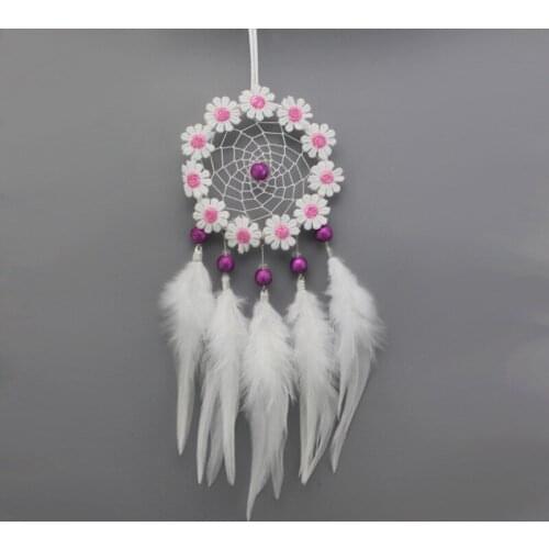 Sun Flower Dream Catcher Small Wind Bell Hanging Car Decoration Home Decoration Crafts Gift