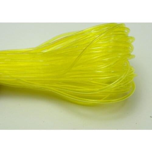 10 Meter Transparent Yellow 2mm Hollow Rubber Tubing Jewelry Cord Cover Memory Wire