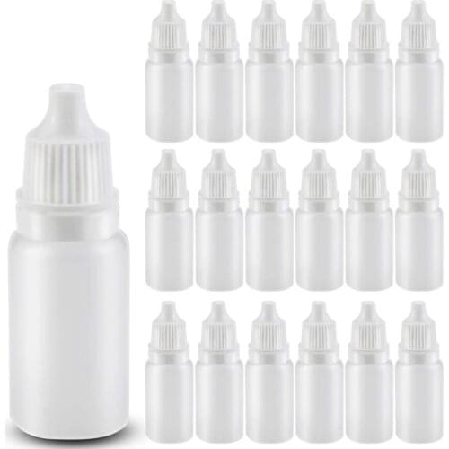 10Ml Empty Plastic Squeezable Eye Liquid Dropper Bottles with Caps,Refillable Plugs Essential Oil Bottle Container