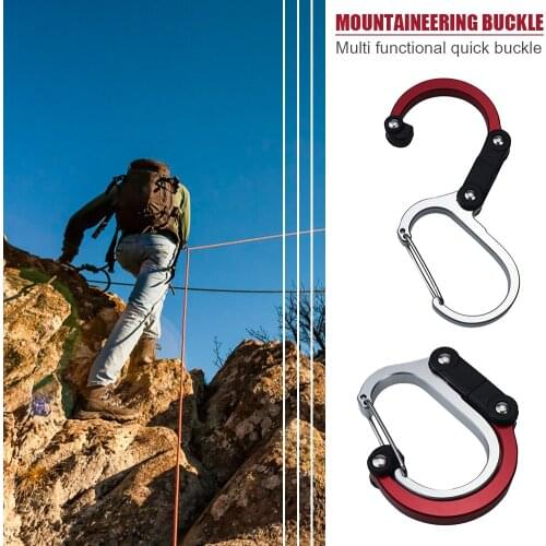 Gear Clip - Carabiner Rotating Hook Clip D-ring Carabiner Outdoor Camp Rotating Clip Buckle Hook Mountain Climbing Tools