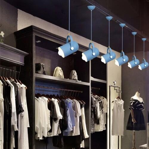 Blue Pendant Lights Bar Modern Pendant Lighting Kitchen Island Light Study Bedroom Home Pendant Room Ceiling Lamp Include Bulb