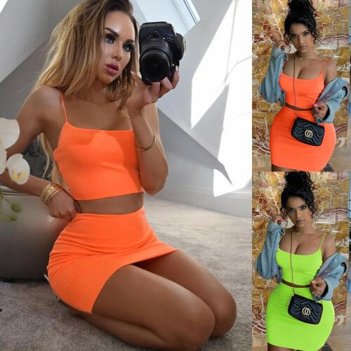 Womens Suit Summer Two Piece Set Skirt and Cropped Set Sexy Sleeveless Crop Top Suit with Skirt Shorts Streetwear Outfit