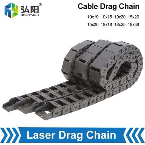 1M Bridge Cable Drag Chain Wire Rack With End Transmission Connector Machine Used To Excite CNC Co2 Laser Cutting Machine