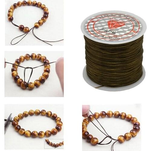 1 Roll DIY beads crystal line jewelry bracelet elastic rope beaded rope rubber band elastic line sewing accessories