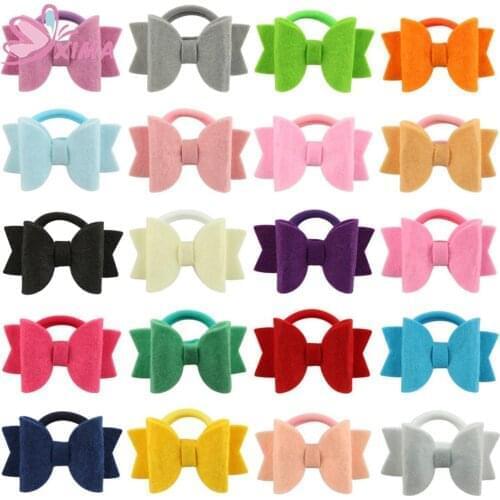 1Piece 3''Fabric Design Hair Bows Girls Elastic Nylon Hairband Ties Daily School Hair Rings Girls Headband Hair Accessories