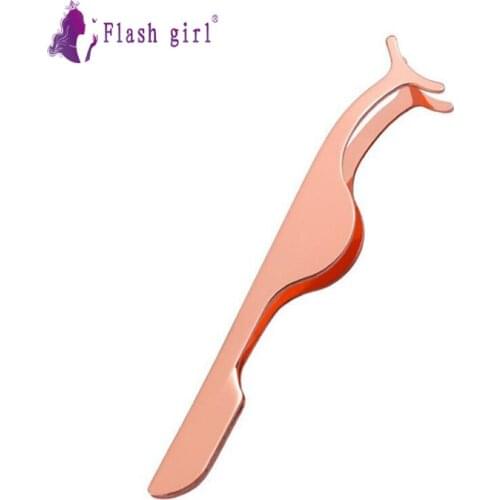 1pcs False Eyelashes Tweezers Stainless Steel Fake Eyelash Extension Curler Multi Color Applicator Clamp Makeup Tools