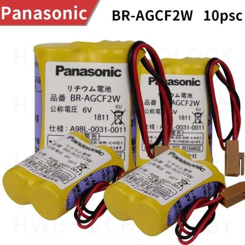 10 Pieces/lot pushout 100% Original New Battery For Panasonic BR-AGCF2W With Plug 6V PLC FANUC Lithium battery
