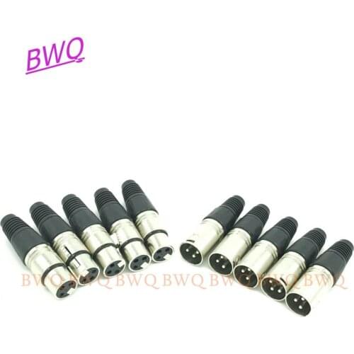 10PCS/lots NC3MXX NC3FXX for NEUTRIK Male and Female XLR Connector Plug 3pin Microphone Plug Jack for DJ audio equipment