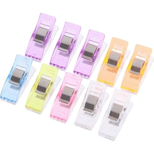 10Pcs Sewing Multicolor Plastic Clip Fabric Clamps Patchwork Craft Clothing Clip Sewing Accessories