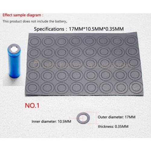 100pcs/lot 18650 battery 2 /3 insulation pad /4 /5 /6 /1 insulation pad paper barley green shell Paper Group