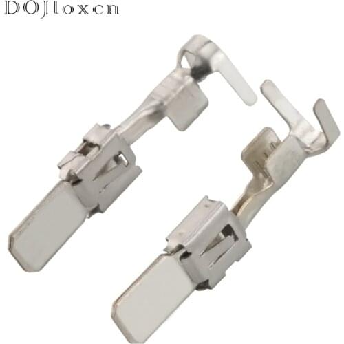 20/50/100/200Pcs 6.3mm Brass Tinned Automotive Car Splices Wire Terminal Non-Insulated Male Crimp Plug DJ6218B-E6.3B DJ6116-6.3C