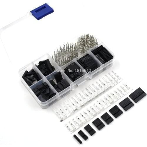 310pcs/Set Dupont Wire Jumper Pin Header Connector Housing Kit Male Crimp Pins+Female Pin Connector Terminal Pitch With Box