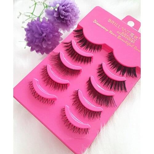 Handmade 5 Pair Thick Long Crisscross False Eyelashes Fake Eye Lashes Eyelash Free shipping & Drop shipping Mixed loading