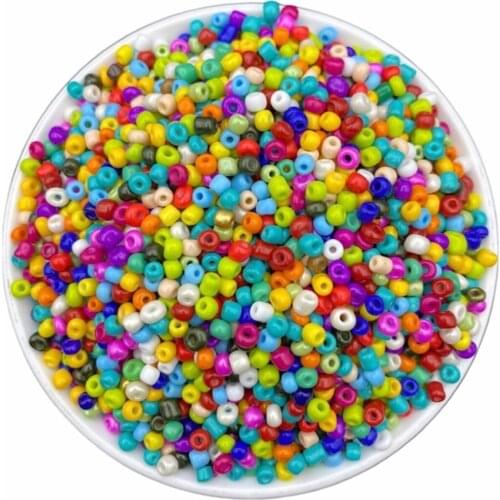 50 Gram Mixed Color Glass Sand Beads, Jewelry Making Bead