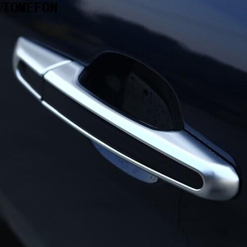 8pcs For Jaguar F-Pace f pace X761 2016 2017 ABS Chrome Side Door Handle Exterior Handrail Doorknob Cap Bar Sticker Cover Trim