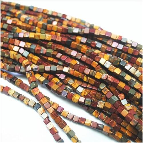 90pcs nature picaso stone square shape strings beads accessories size 4x4mm top fashion gem stone good selling in US markets