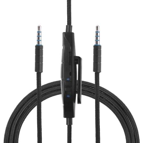 3.5mm Earphone Audio Cable with Inline Control for G633 G635 G933 G935 Gaming Headset Headphone Accessories