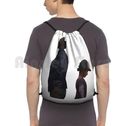Face The Other Way Backpack Drawstring Bags Gym Bag Waterproof Clementine Lee The Walking Dead Games Video Games Telltale