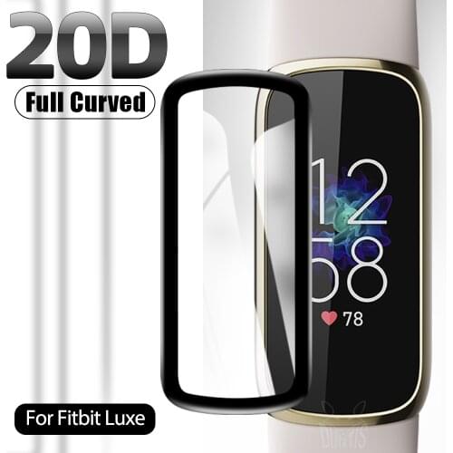 Fitbit Luxe 20D Curved Edge Protective Film For Fitbit Luxe Smart Bracelet Band Soft Screen Protector Accessories (Not Glass)