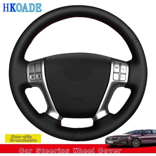 DIY Hand-stitched Black Artificial Leather Car Steering Wheel Cover For Hyundai Veracruz 2007-2012 IX55 2007-2012 Vera Cruz