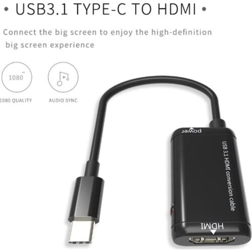 USB3.1 Type C To MHL HDMI Adapter Cable Phones HDTV