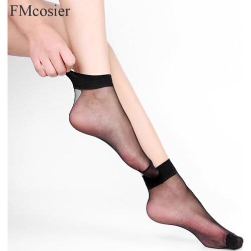 20 Pairs lot Womens Ladies Ankle Ultrathin Transparent Crystal Silk Socks Nylon Elastic Thin Meias Calcetines Soft Breathable