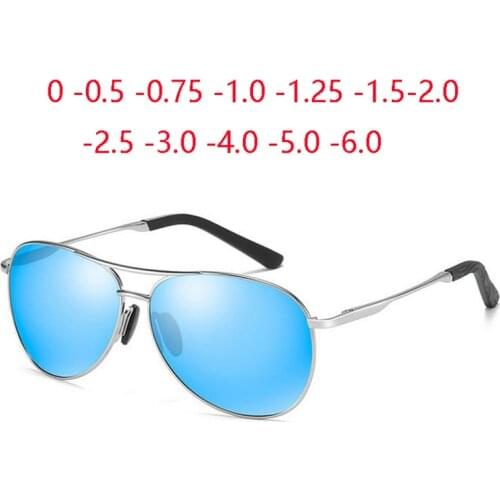 0 -0.5 -0.75 -1.0 To -6.0 Oval Sunglasses Men Polarized Colorful Myopia Lens Prescription Sunglasses Male 2588