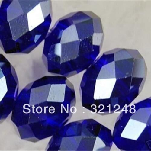 Wholesale price 195pcs 4X6mm hot sale accessories dark blue crystal glass faceted abacus rondelle loose spacer beads MY2228