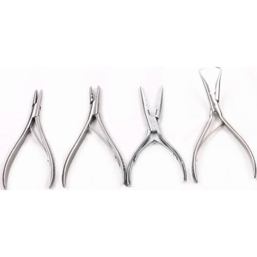 4 styles Flat U tip Stainless Steel Hair Extension Pliers Multi-Functi Hair Extension Tools Pliers For Hair Extension-Hair