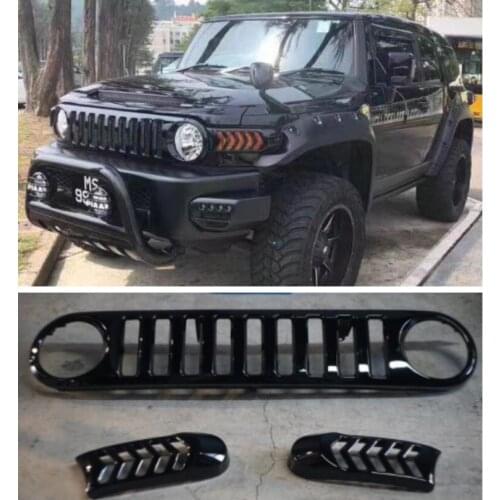High quality ABS Black Mesh Grille Trim Racing Grills Fits For Toyota Land FJ Cruiser 2007-2020