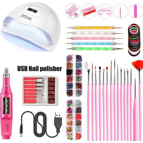 Professional 40pcs/set 80W UV LED Lamp 45 LED Smart Nail Dryer Machine For Gel Polish Nail Glue Varnish Nail Tools 40#4