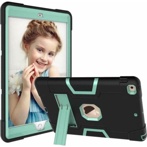 Shockproof Heavy Duty Rubber Hard Stand Case Cover For iPad 9.7 2018 Case 6th Gen A1893 A1954 2017 5th Gen A1822 A1823