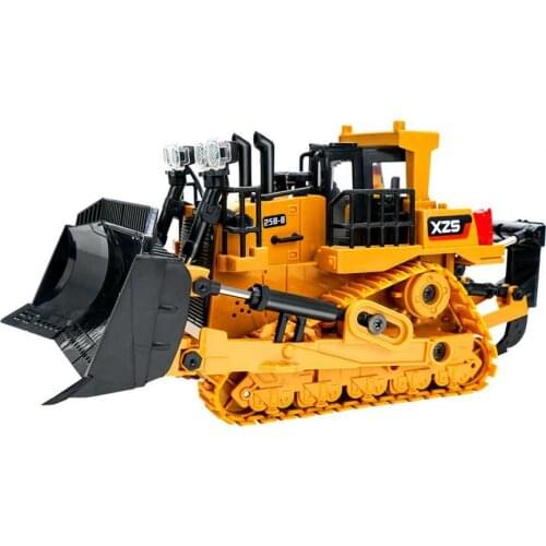 RC Truck Bulldozer Dumper Caterpillar Tractor Model Engineering Car Lighting Excavator Radio Controlled Car Toys For Children