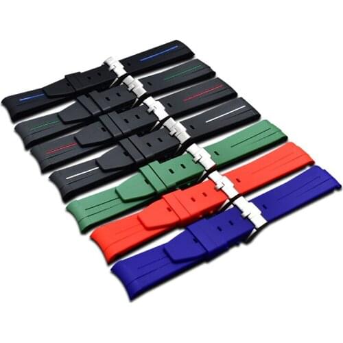 20MM Silicone Oyster Watch Band Strap Fit for Rolex Submariner GMT Watch