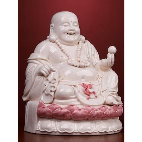 Maitreya Buddha statues at home, big belly Laughing Buddha cloth bags, Maitreya Buddha living room
