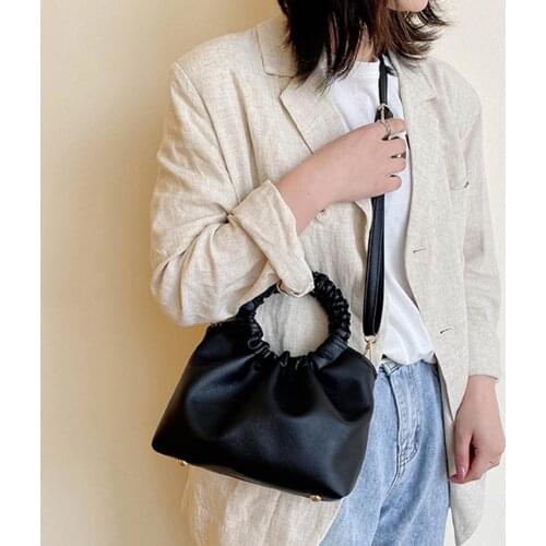Fashion Women Handbag Solid Color All-match Casual Women Faux Leather Handbag for Gift Underarm Bag elegant Ladies Handbags