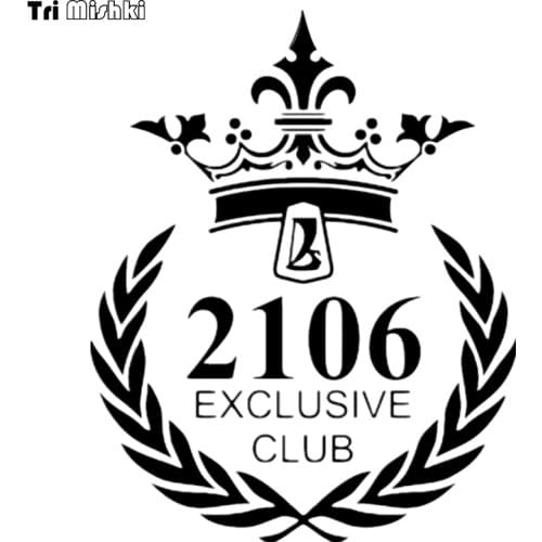 Tri Mishki HZX222 18.8*15cm funny car stickers for vaz lada 2106 exclusive club auto car sticker