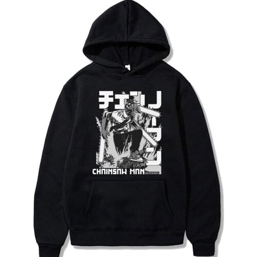 Japanese Anime Streetwear Sweatshirts Unisex Chainsaw Man Hoodies Harajuku Clothes 2021 Fashion Women Men