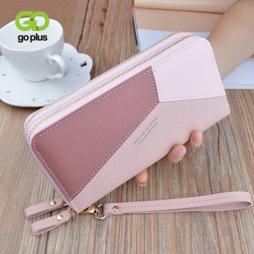 GOPLUS Womens Wallet Card Holder 2021 Fashion Patchwork Handbags Luxury Multifunctional Mobile Phone Bag Coin Purse Female