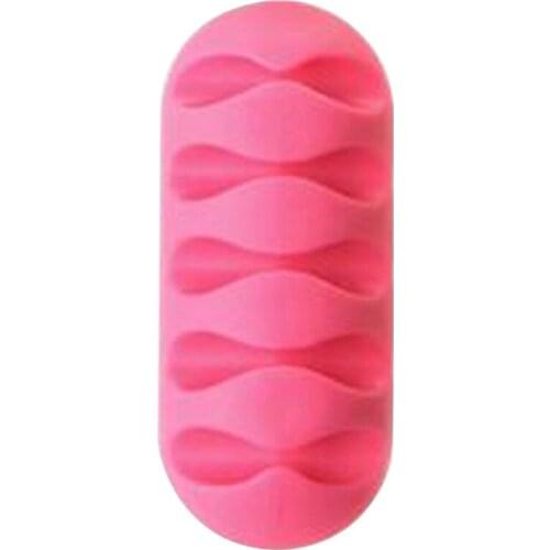 1Pc with 5 Slots Earphone Cable Organizer Wire Storage Charger Holder Organizer Cord Management Clips Desk Set