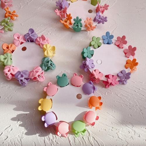 10Pcs Candy Color Small Hairpin Mix Color Hair Claw Clips for Kids Hairpins Headwear Accessories Hair Crab Claw Grip Bangs
