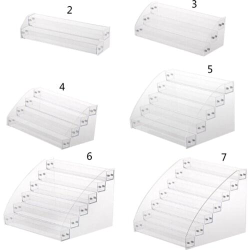 N0HE 2-7 Tiers Clear Acrylic Liquid Pigment Bottles Storage Box Organizers Lipstick Jewelry Display Holder Nail Polish Rack