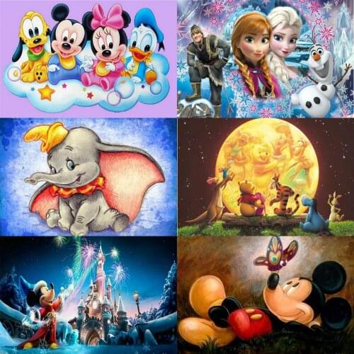 DIY Diamond Painting Disney Dumbo Mickey 5D Full Square/Round Drill Diamond Embroidery Mosaic Decor For Home Wall Art Gift