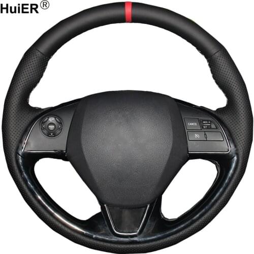 Hand Sewing Car Steering Wheel Cover Volant Wrap Funda Volante For Mitsubishi ASX Outlander Mirage 2016-2019 Eclipse (Cross)