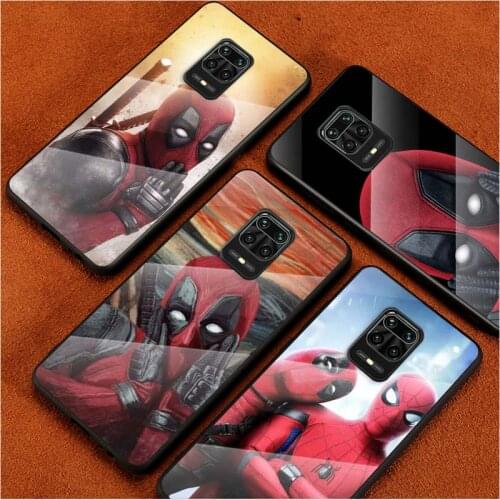 Tempered Glass Cover Deadpool Marvel Dead Pool For Xiaomi Redmi Note 10 10S 9T 9S 9 8T 8 7 Pro Max Shockproof Phone Case