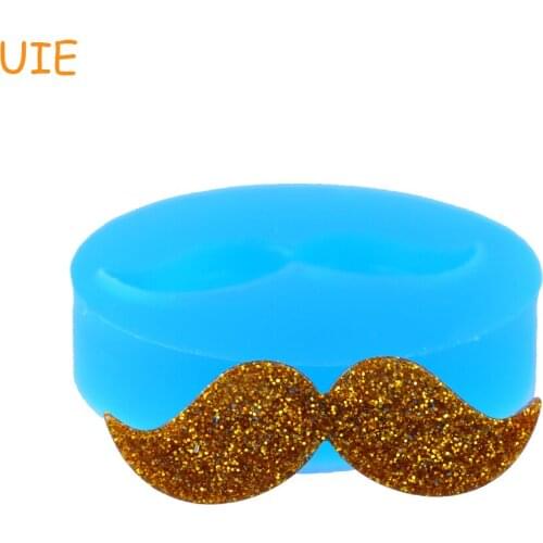 FYL476U 43.7mm Mustache Flexible Mold - Moustache Silicone Mold Cupcake Topper Fondant, Baking Tools, Candy, Jewelry, Resin Clay