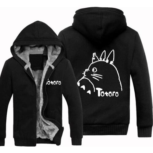 H001 New Totoro Hoodies Cartoon Anime Cosplay Hooded Winter cotton baseball Coats Jackets Men Cardigan Sweatshirt