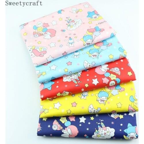 Little Stars Printed Cotton Fabric DIY Tissue Patchwork Telas Sewing Baby Bed Sheet Crafts Quilt Tecido The Cloth Tilda 160x50cm