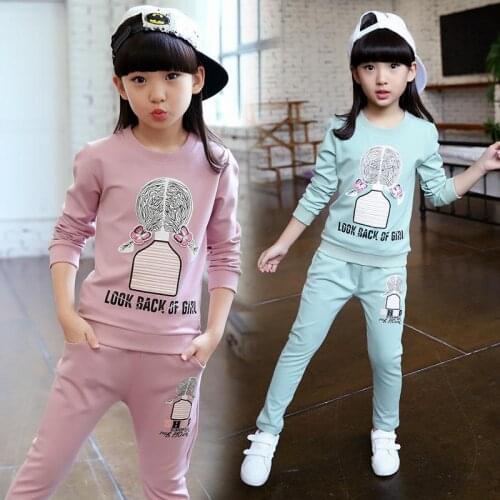 Girl Clothing Set Casual Spring Autumn Kids Sport Suits for Girls 2018 New Cotton 4 5 6 7 8 9 10 11 12 Year Children Tracksuits
